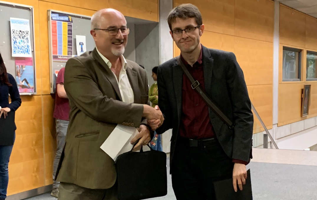 Thomas Hopper (Chemistry) awarded £1,000 for best talk