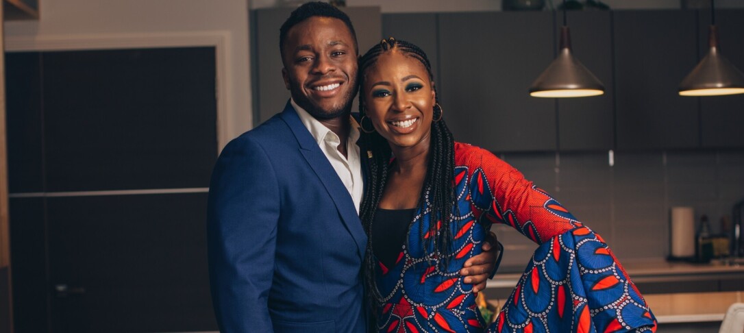 Kunle and Biola Babawale are both smiling at the camera.