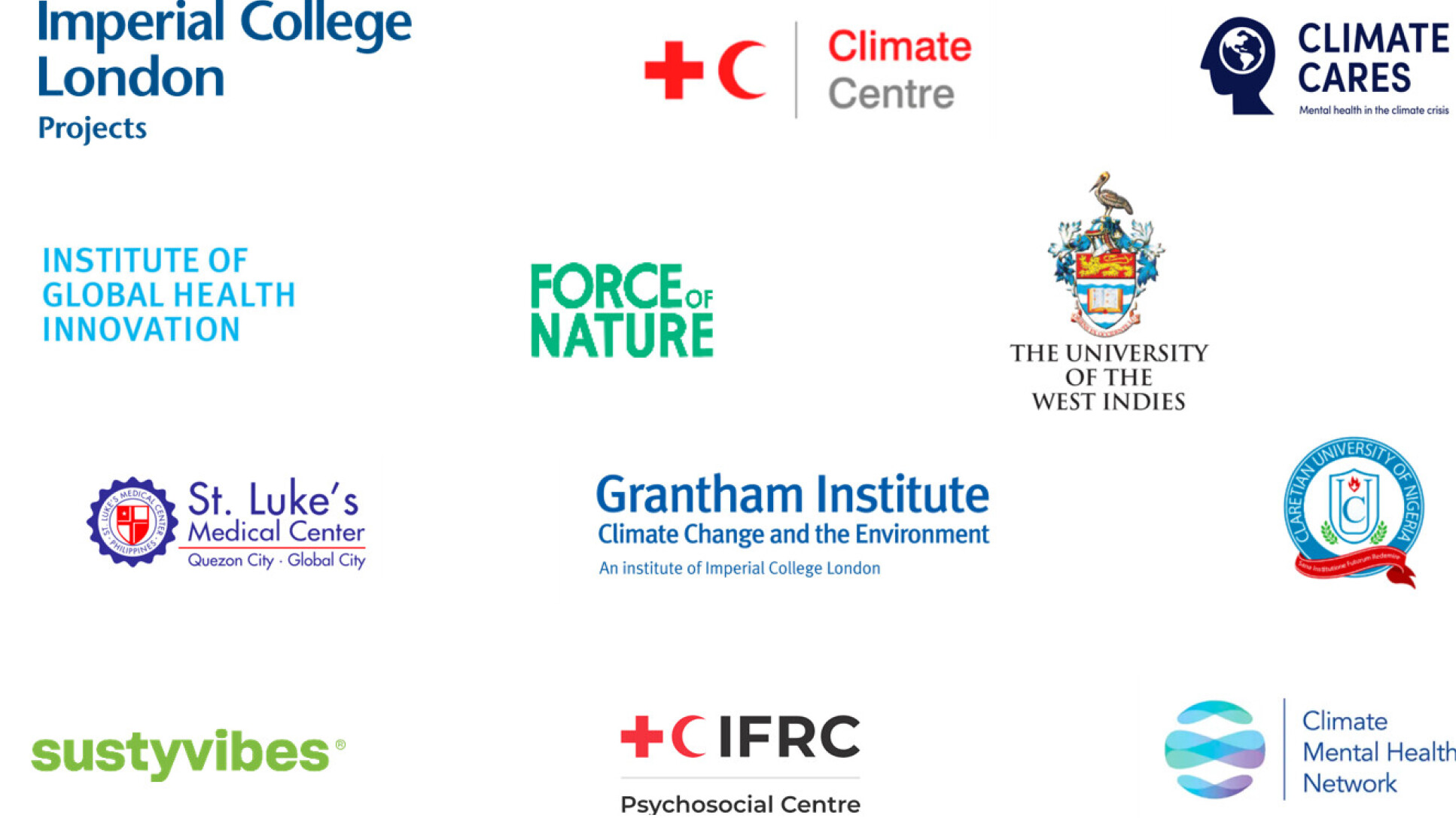 Logos of Project Partners for Connecting Climate Minds