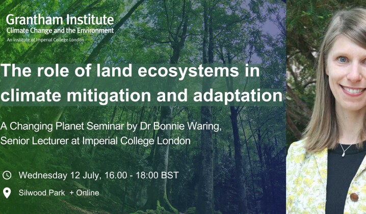 A Changing Planet Seminar: The role of land ecosystems in climate ...