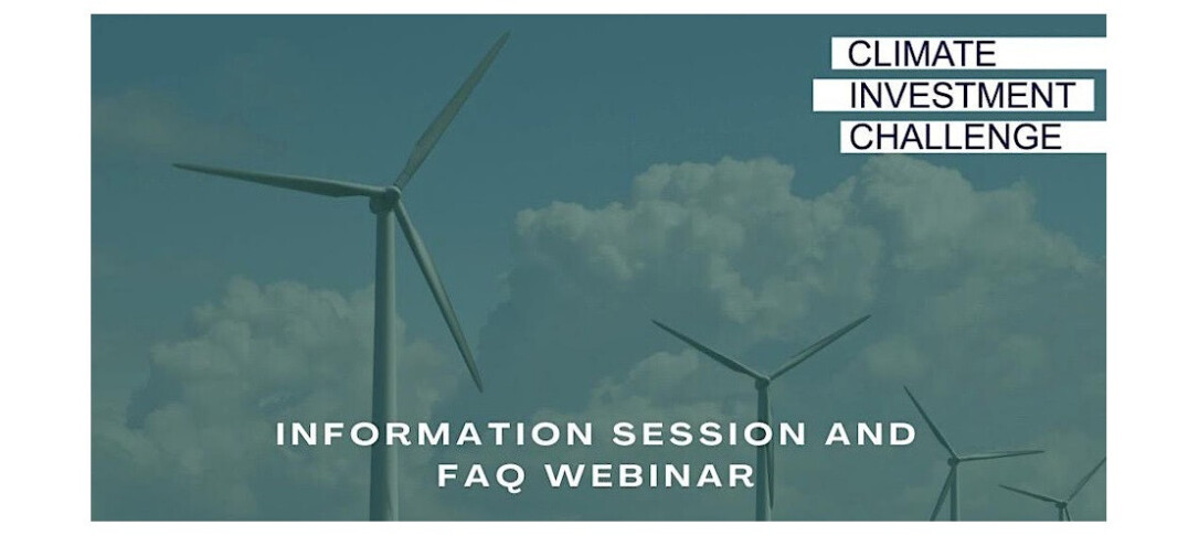 Climate Investment Challenge - info session and FAQ webinar