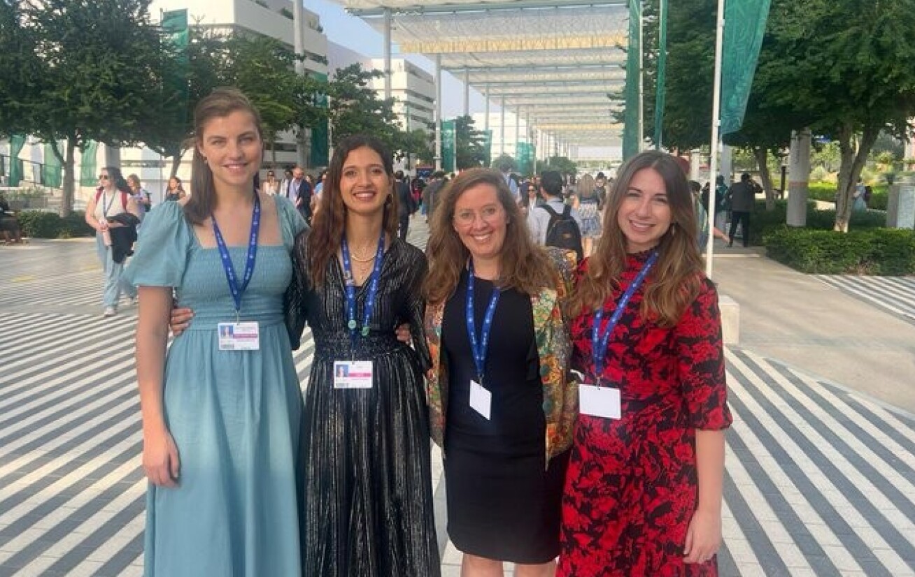 Climate Cares team standing outside at COP28