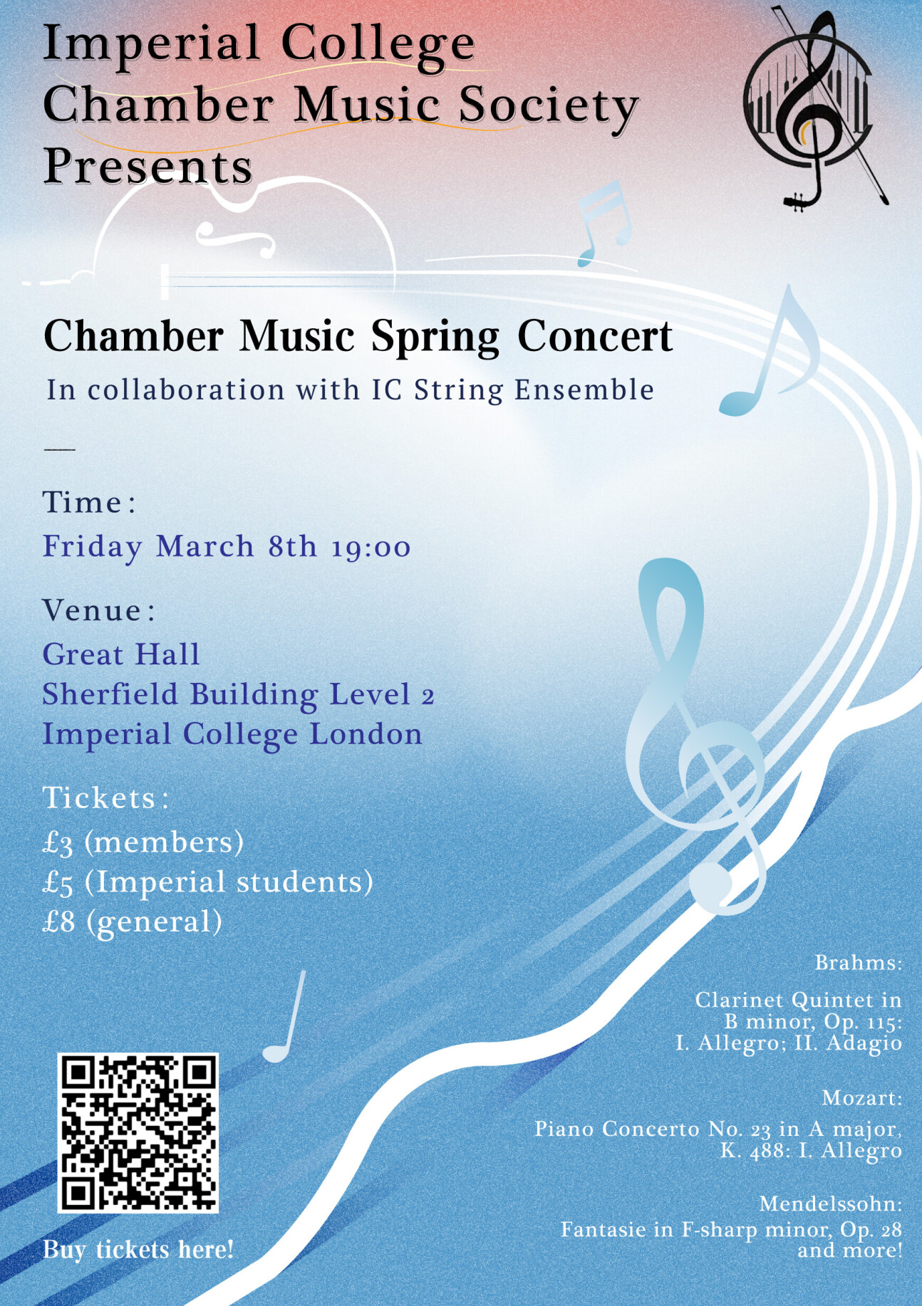 Chamber Music Spring Concert | Events | Imperial College London