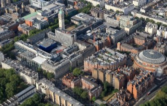 An aerial photo of Imperial's South Kensington campus