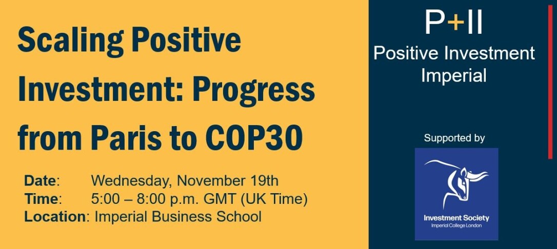 Scaling Positive Investment: Progress from Paris to COP30