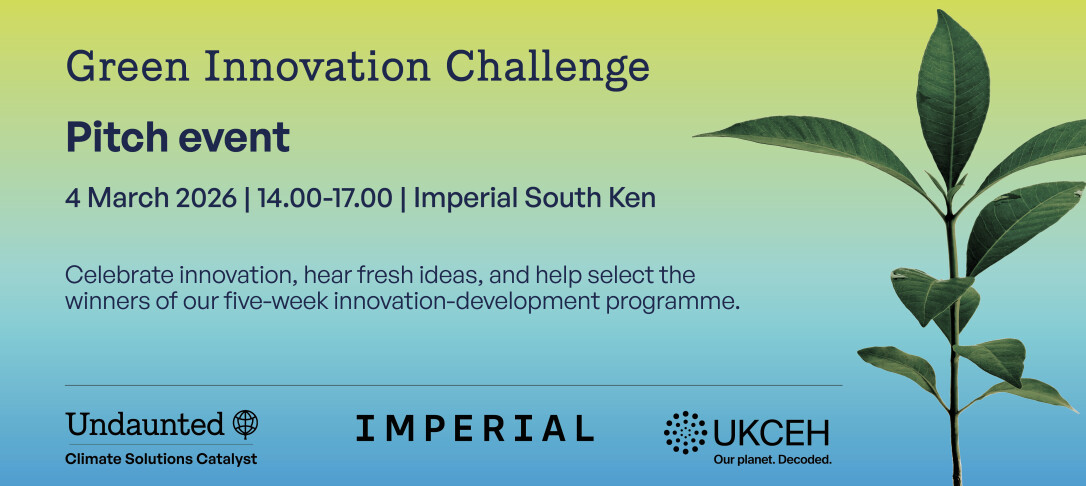 Green Innovation Challenge: Pitch event. 4 March 2026, 2-5pm