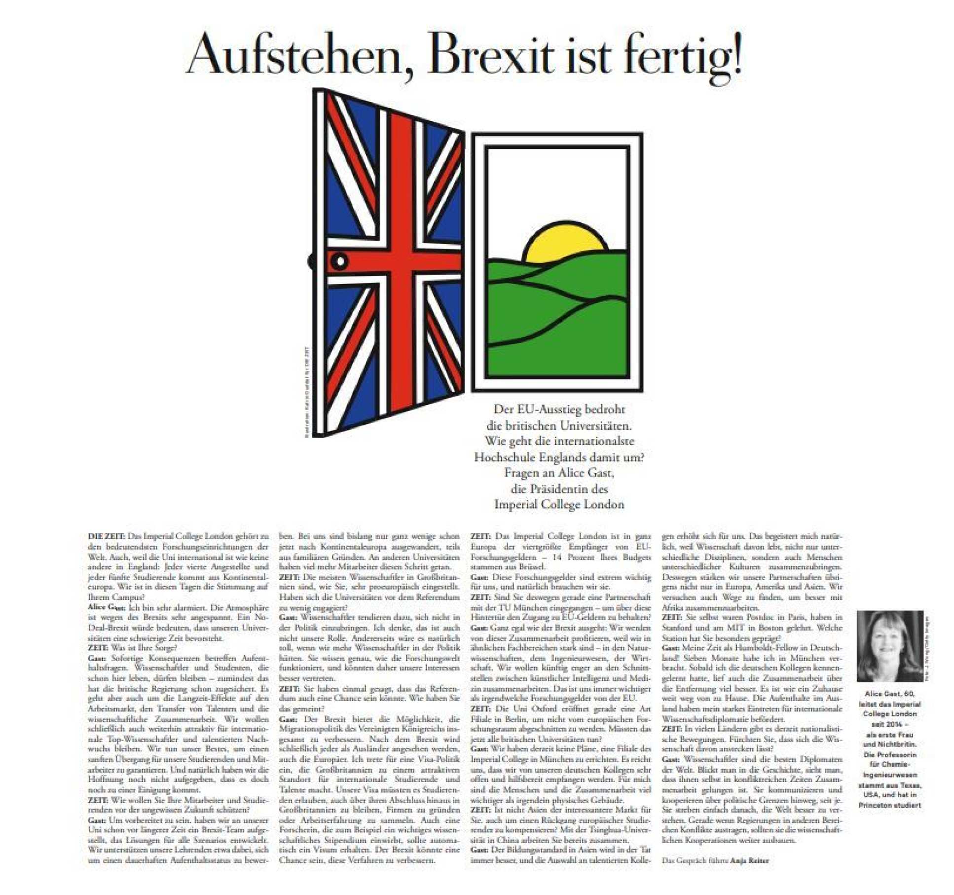 Alice Gast's interview in Die Zeit