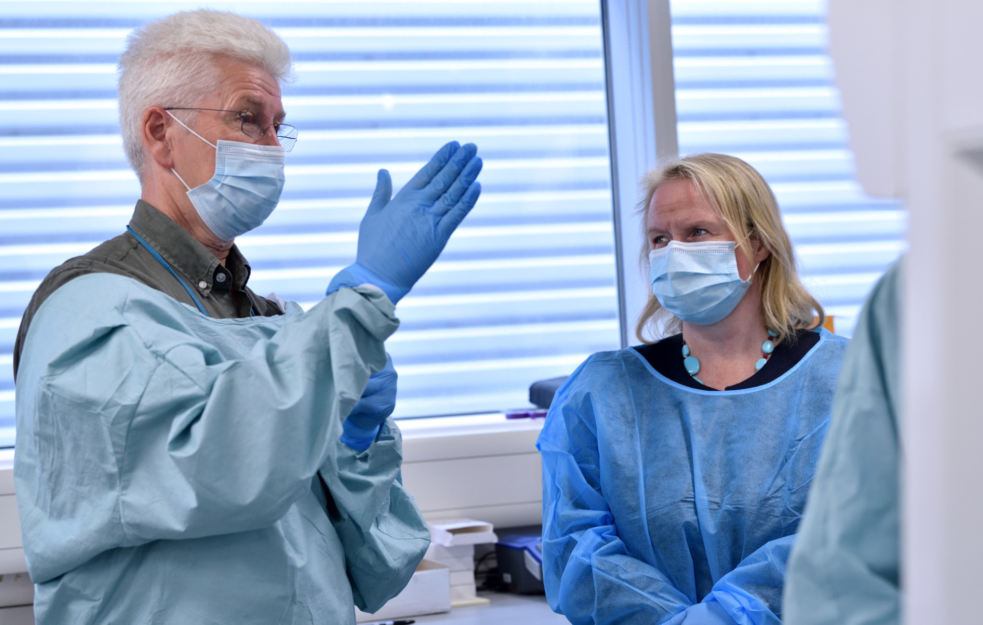 Professor Graham Taylor and Felicity Buchan, MP for Kensington, during her visit to South Kensington campus