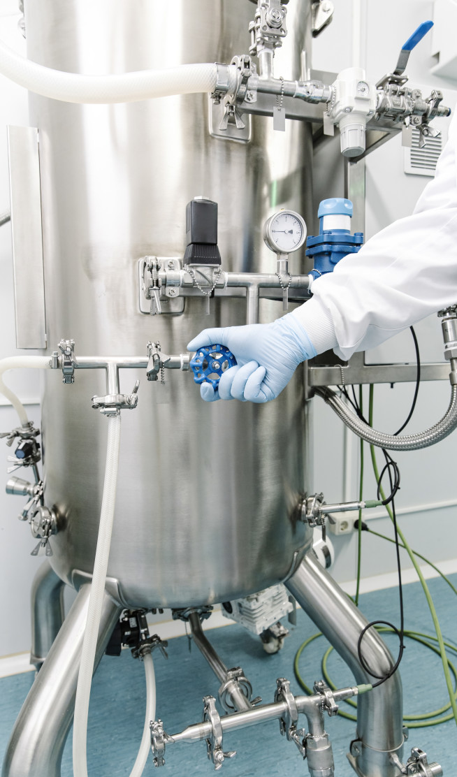 fermentor in a laboratory