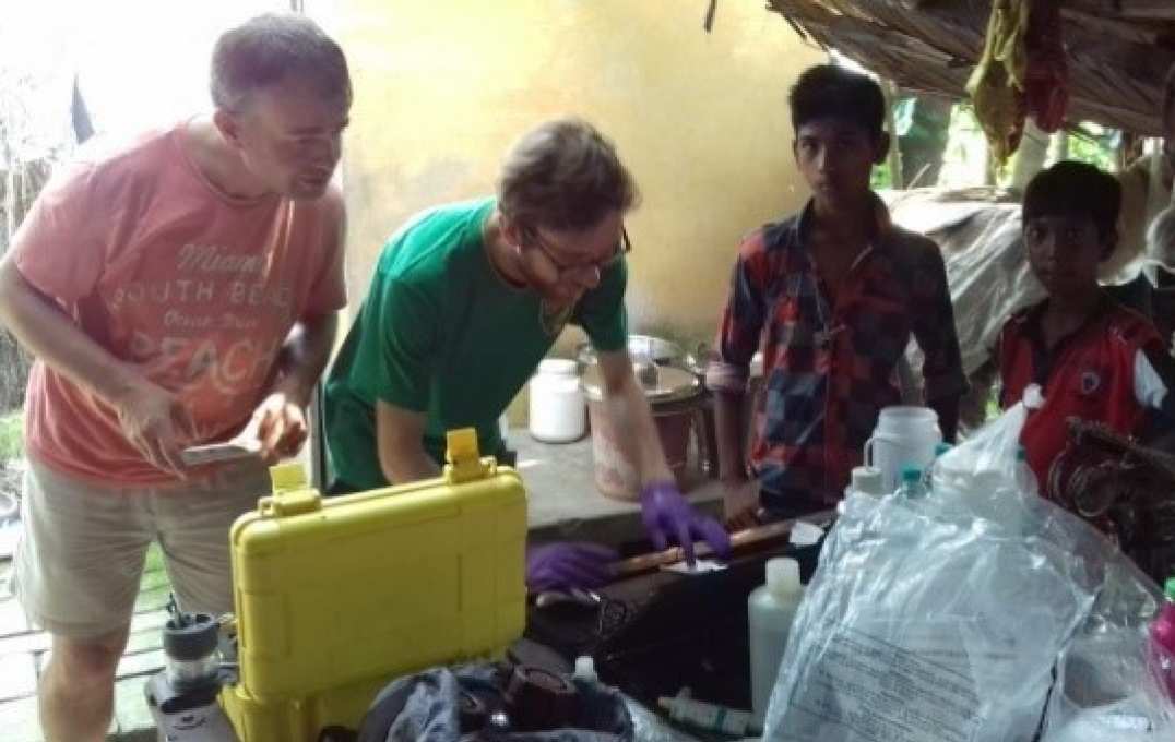 Jay Bullen and Dominik Weiss doing fieldwork in India