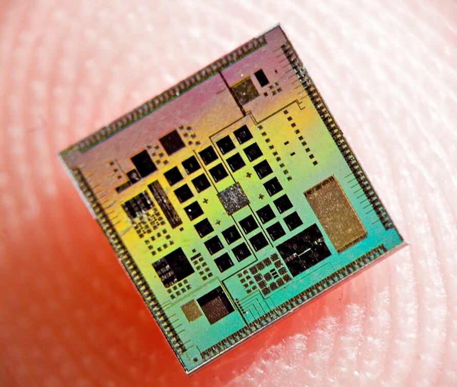 Photograph of multi-project test chip