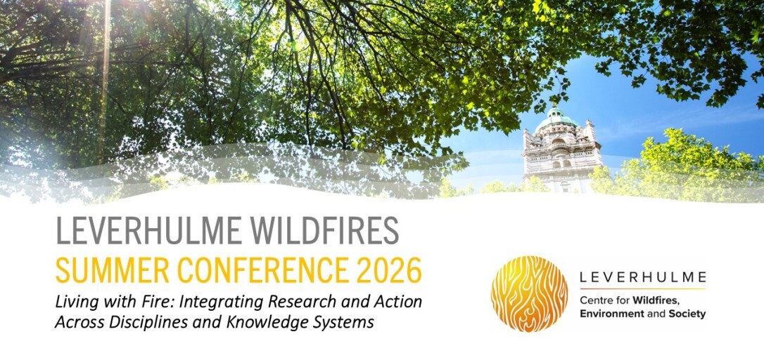 Landscape photo of nature with Leverhulme wildfire summer conference 2026 information