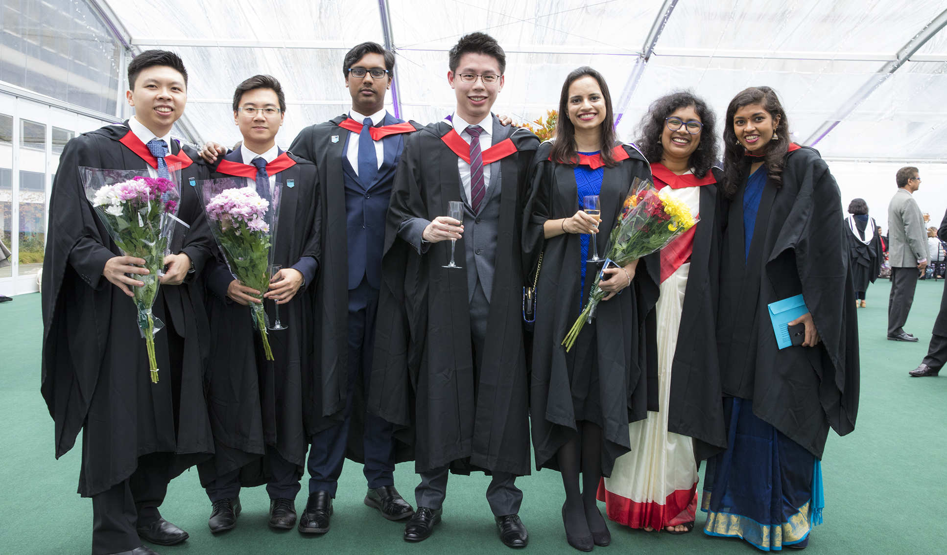 Graduating medicine students at their celebration reception