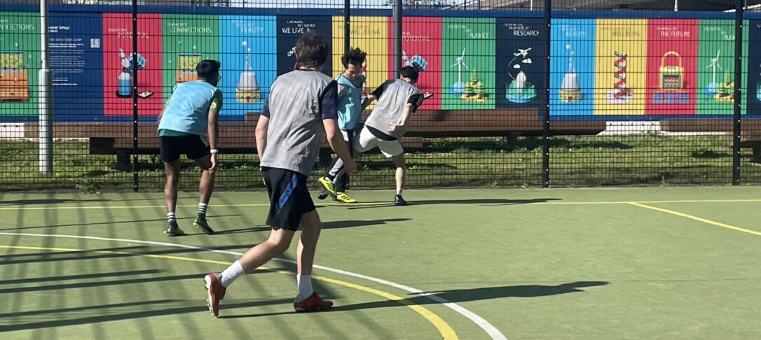 People playing football