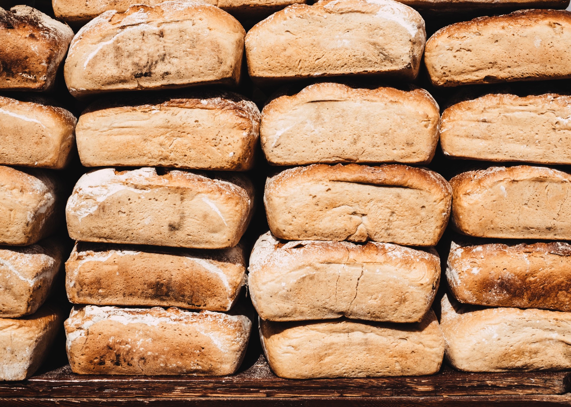 Bread on shelves