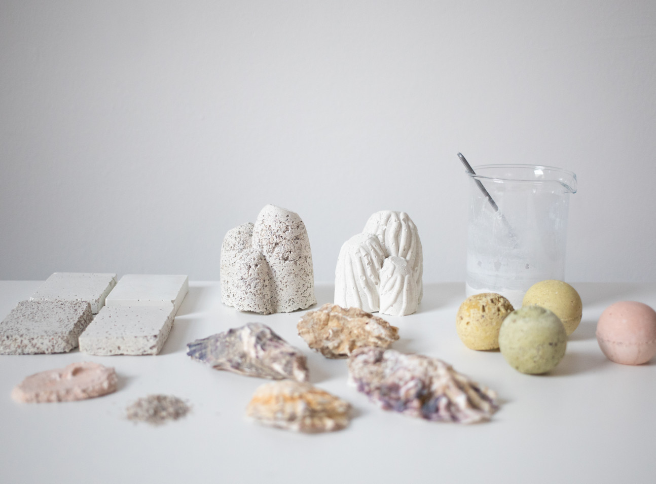 Examples of oyster-bone burial stones