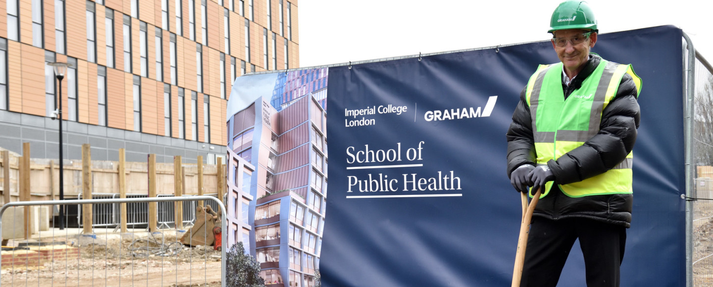 Professor Neil Alford at the groundbreaking