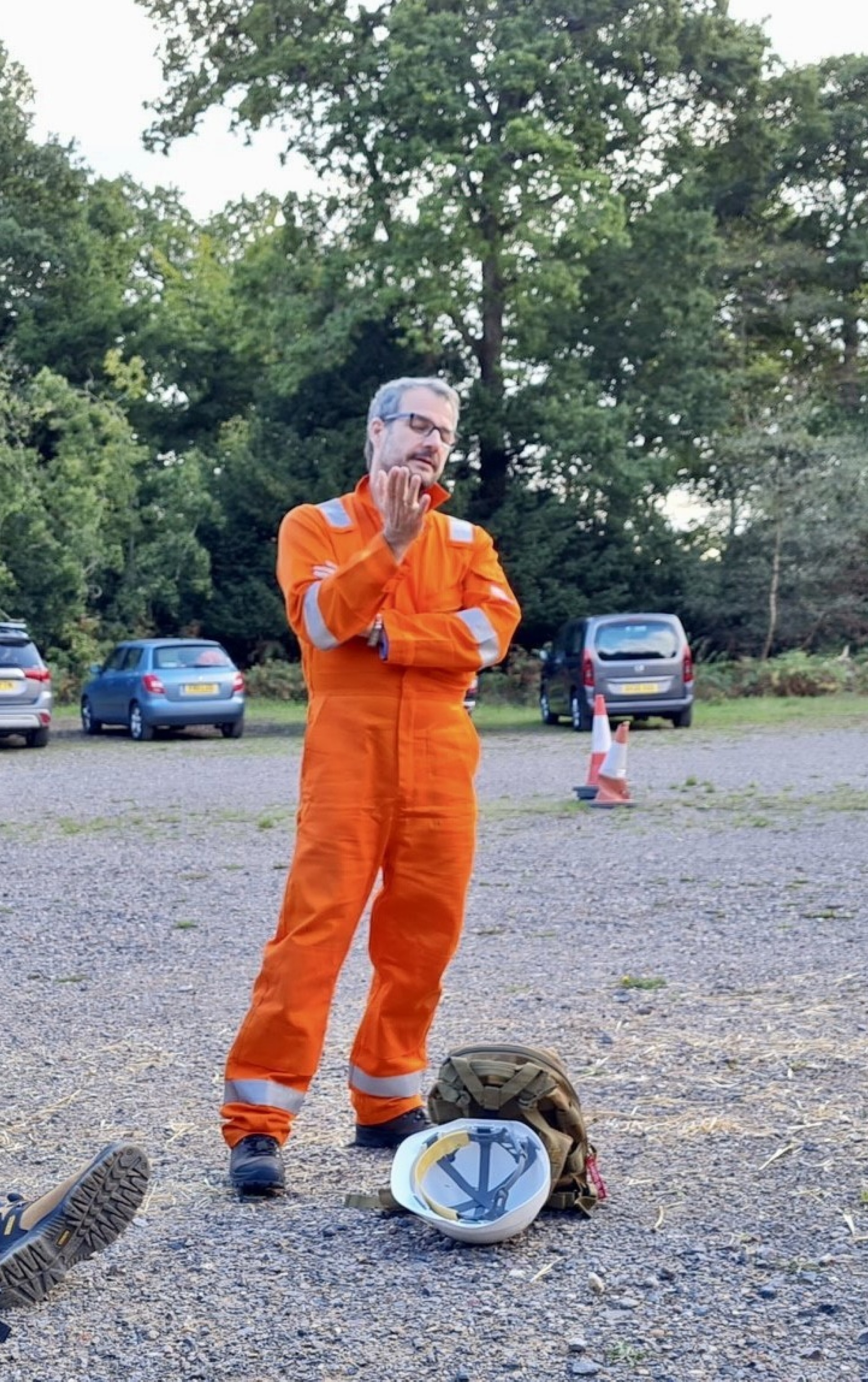 Prof. Rein conducting wildfire safety training with the UK Forestry Commission