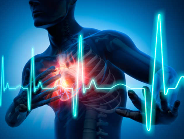 Image of heart and ECG waveform
