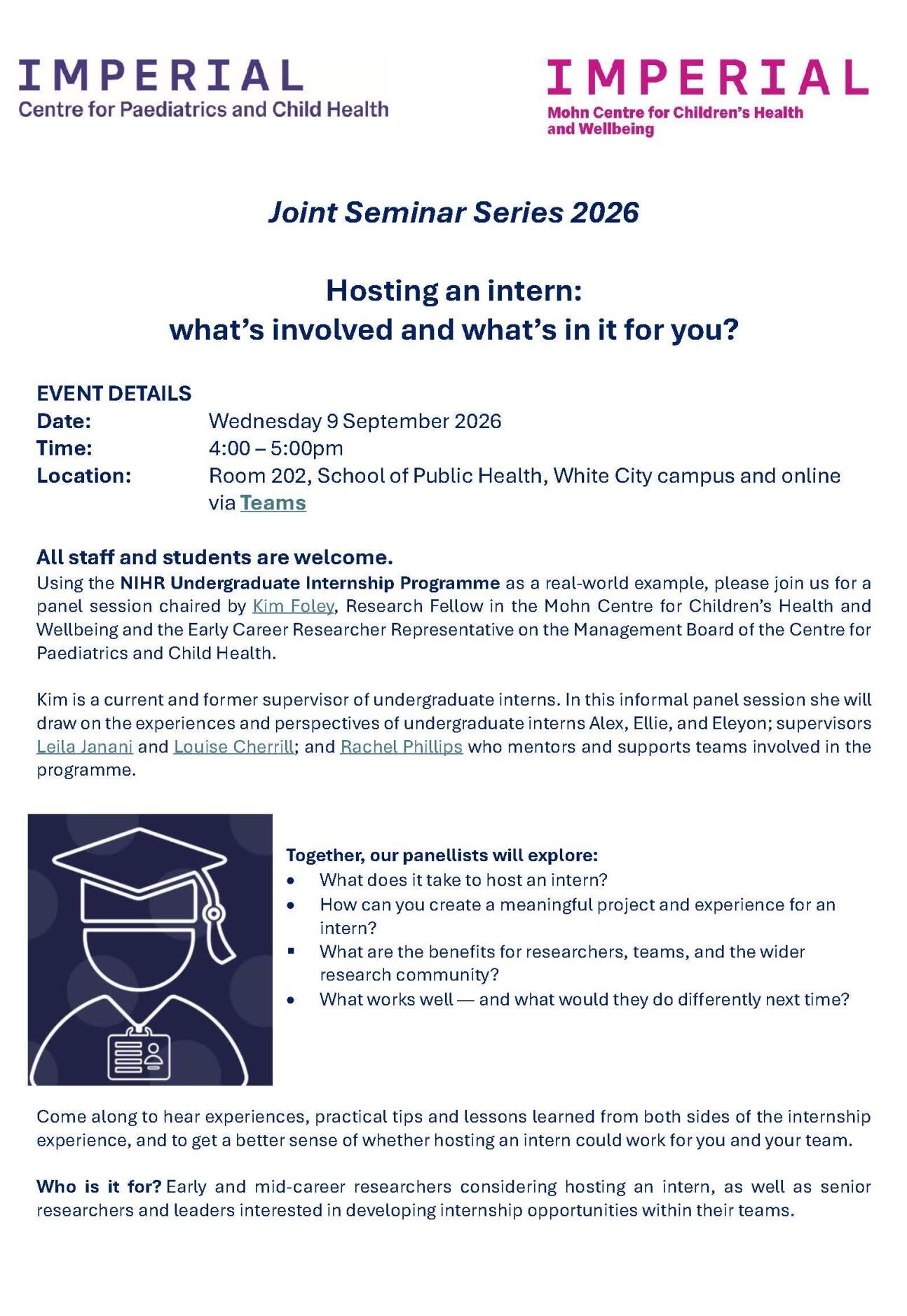Flyer with programme details