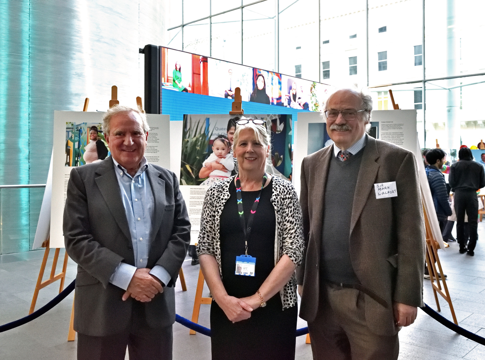 Professor Jonathan Weber, Lesley Watts and Sir Mark Walport