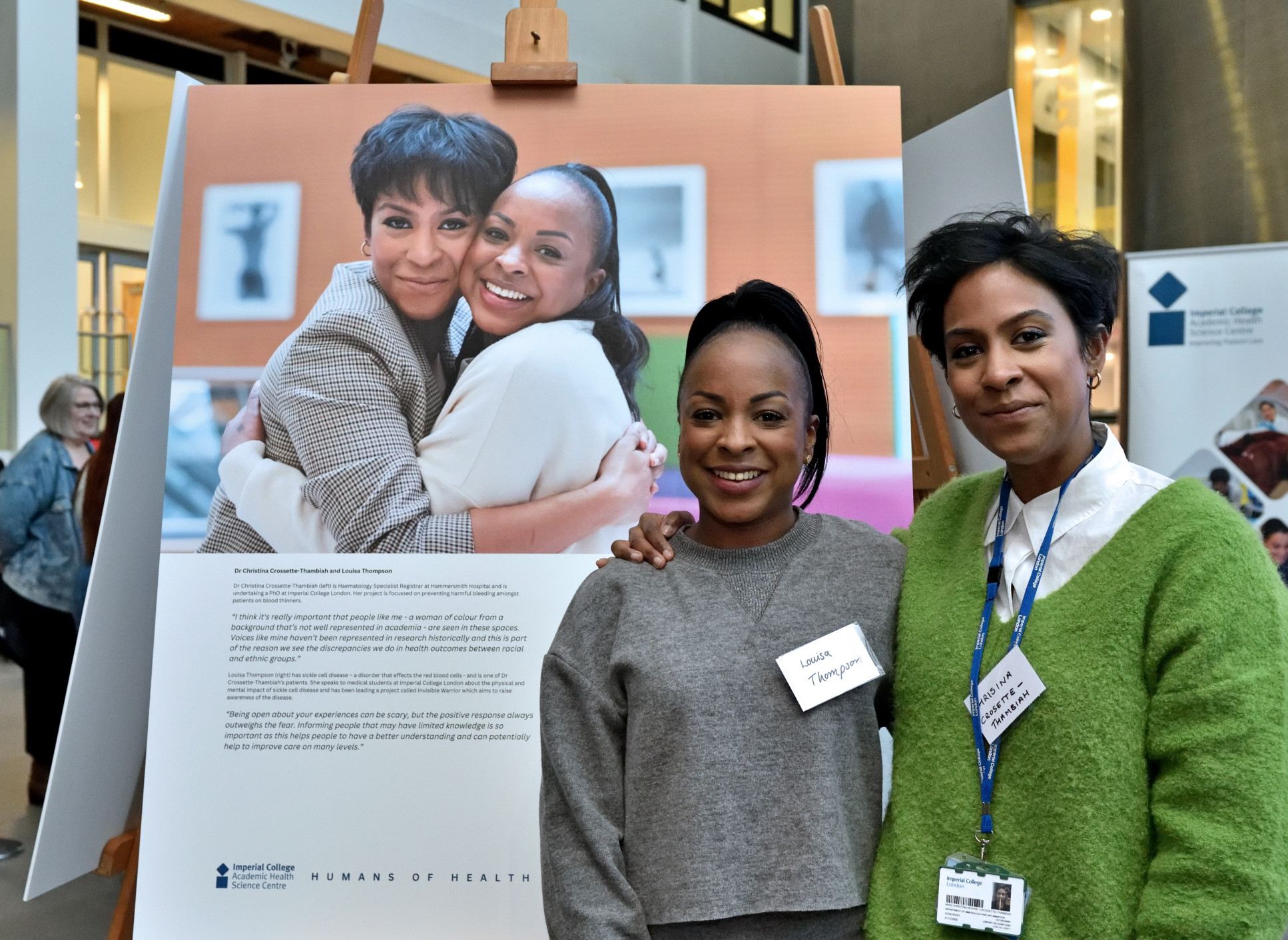 Louisa Thompson with Dr Christina Crossette-Thambiah