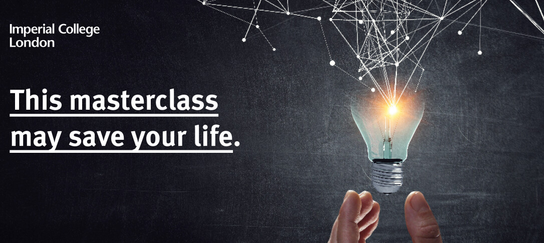 Imperial logo and title over image of a light bulb