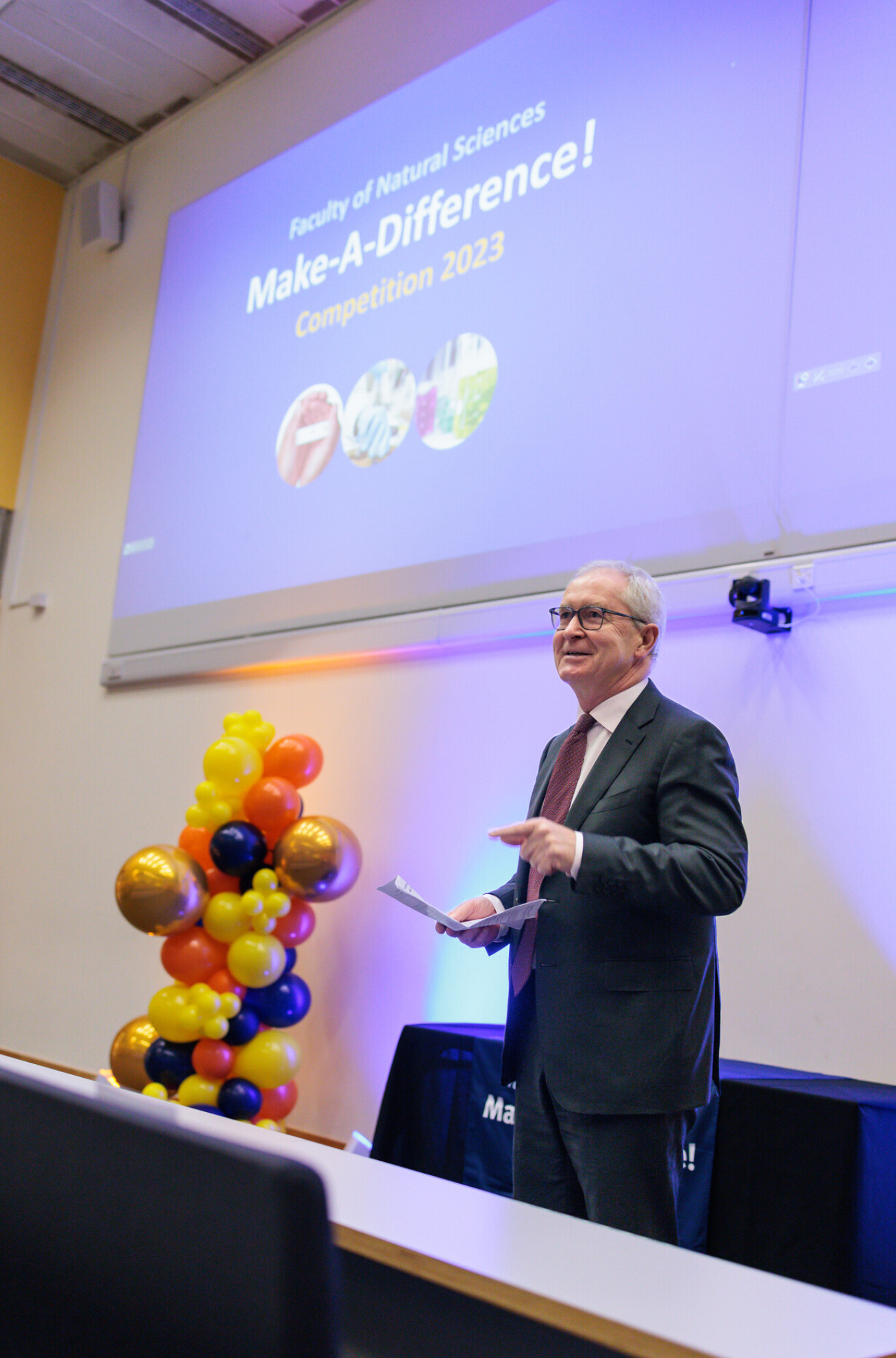 Professor Hugh Brady giving a speech