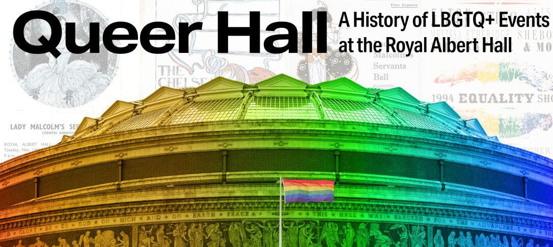 Royal Albert Hall with rainbow flag