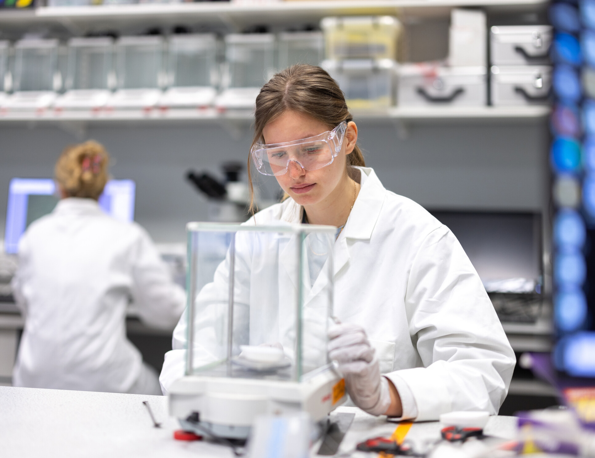 Lola working in the laboratory 