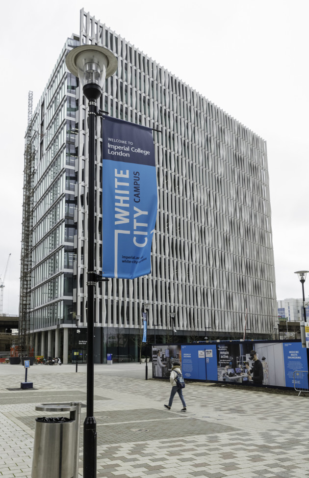 Lamp post banner at White City Campus