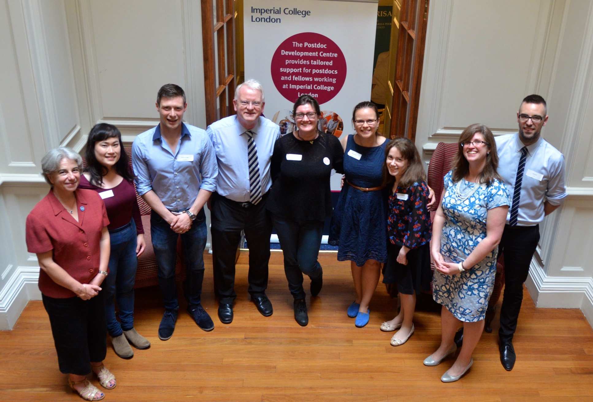 James Stirling with postdocs and fellows