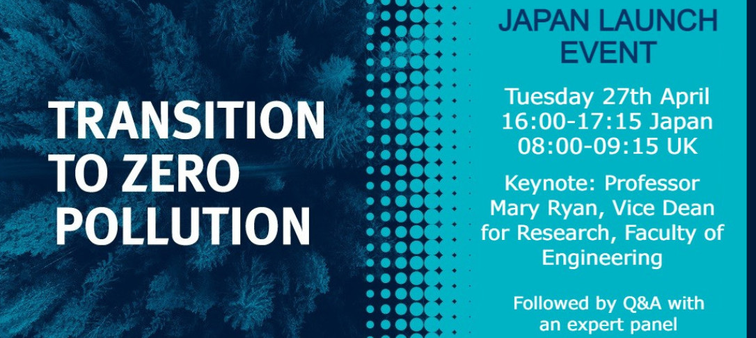 A poster showing the event details for the Transition to Zero Pollution Launch event with the hashtag #ImperialTZP and the @ImperialTZP social media account. You can also visit the website at www.imperial.ac.uk/zero-pollution