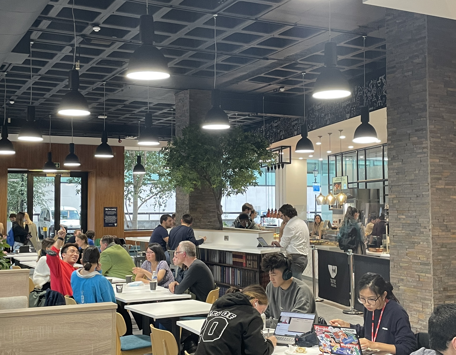 Library Cafe seating area