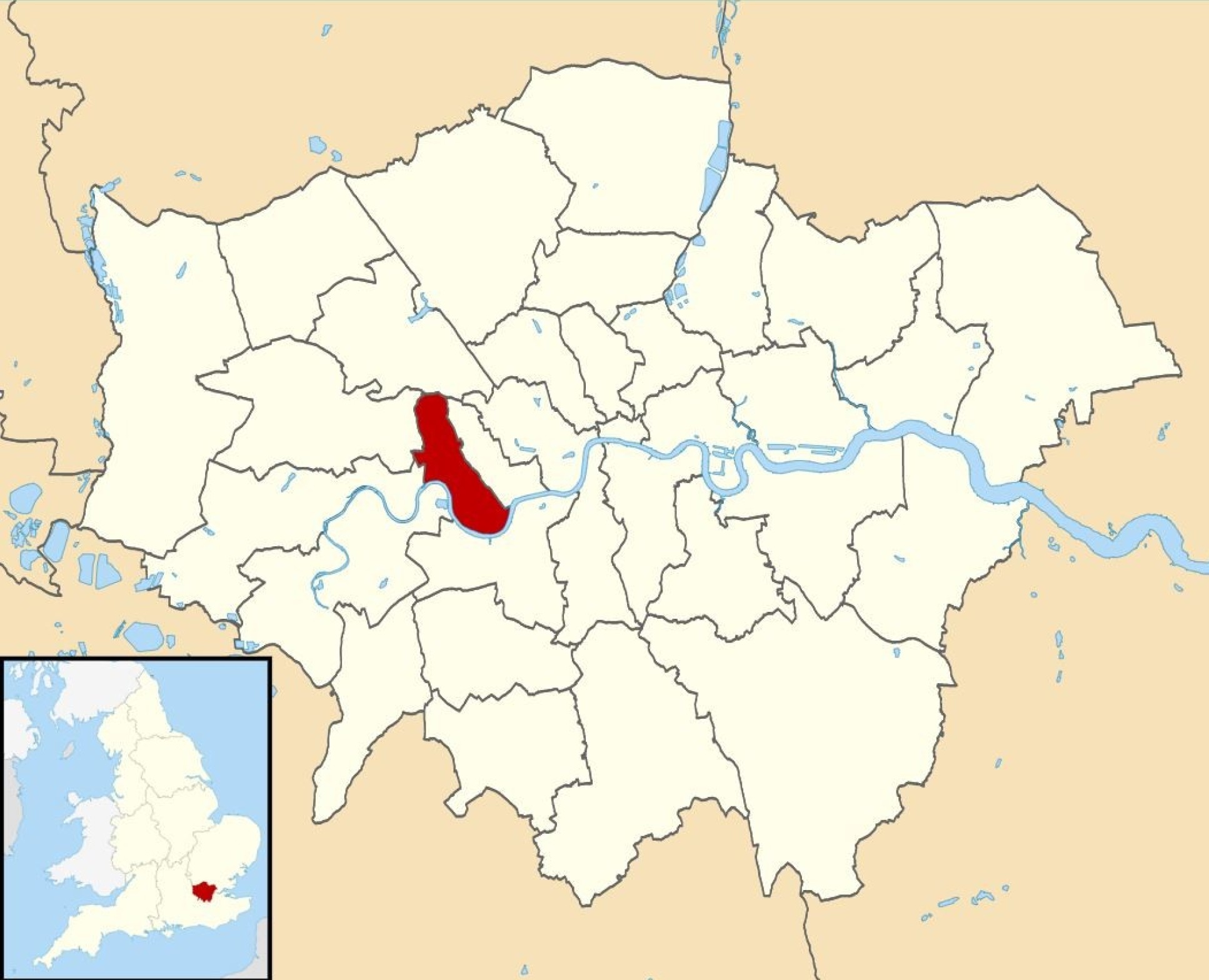 Map of Hammersmith and Fulham
