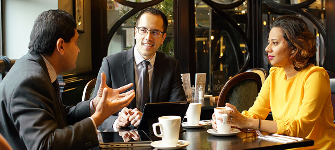 People having a discussion