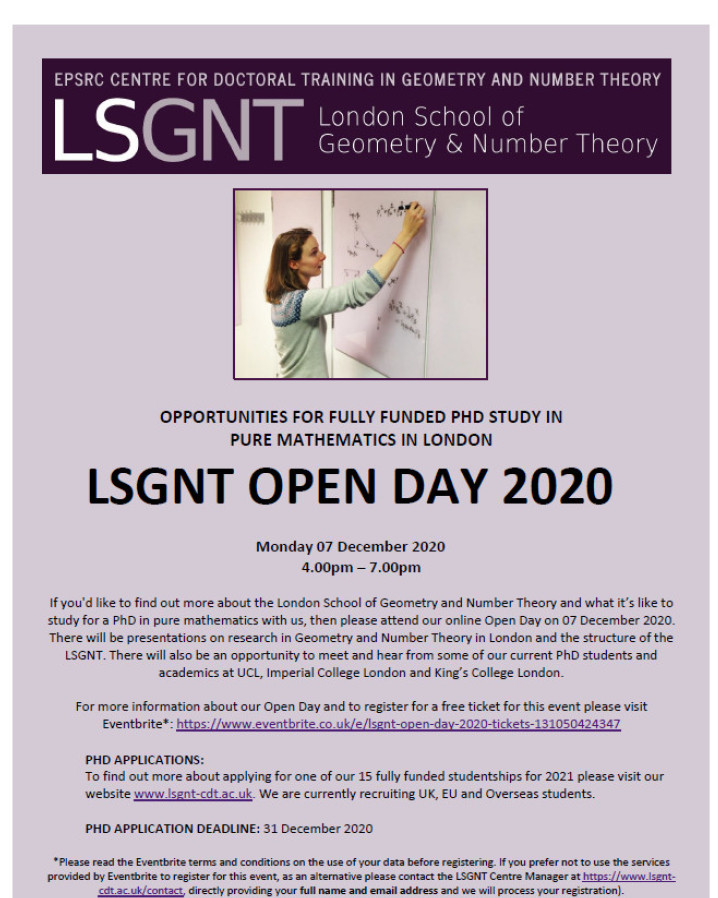 Poster for the LSGNT open day - all details here can be found on the event webpage