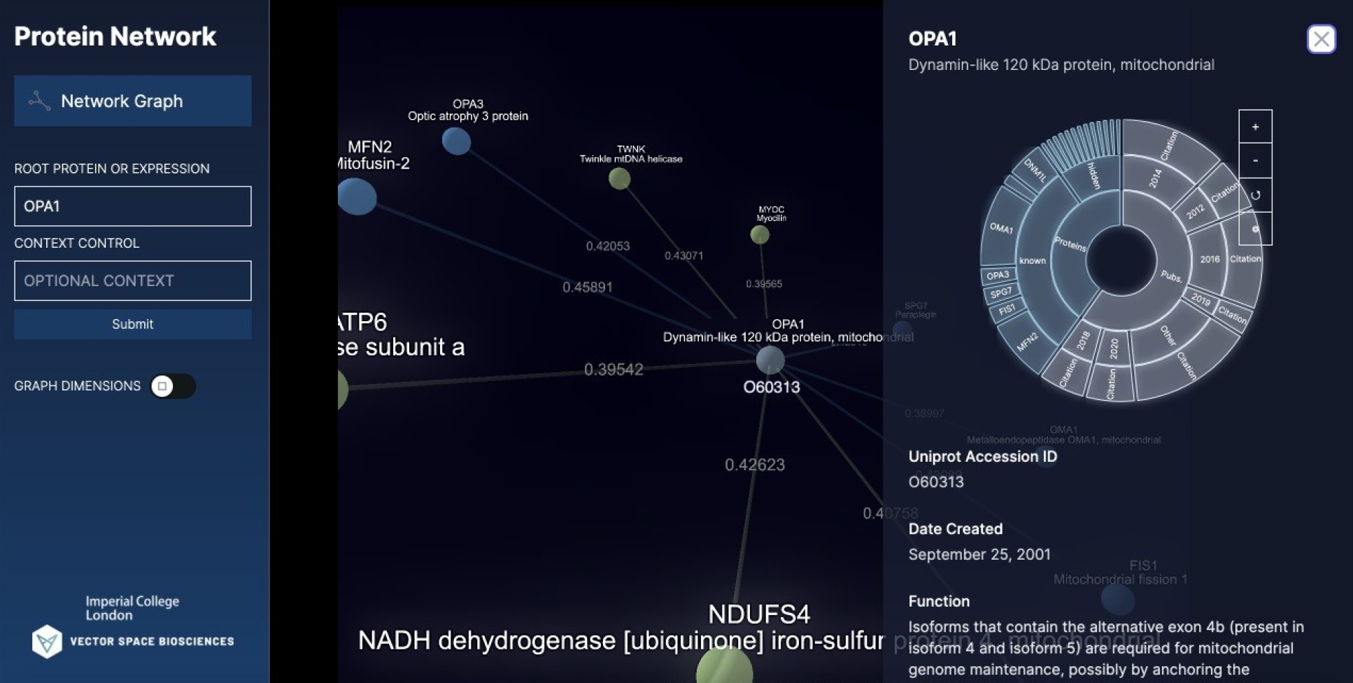 The whole computer interface, showing protein information and mapping