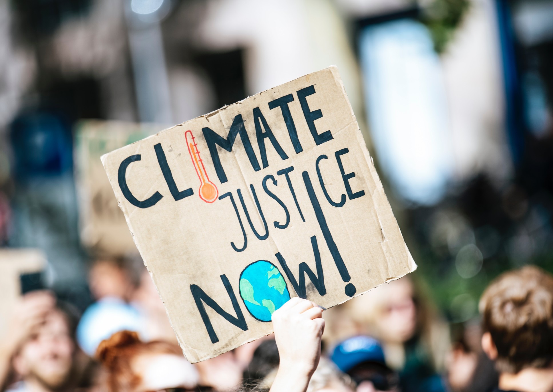 Climate justice now protest