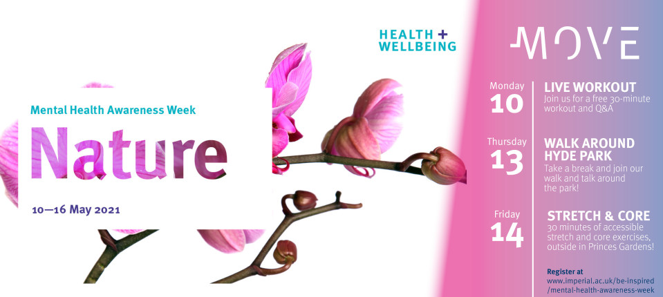 Schedule for Mental Health Awareness Week