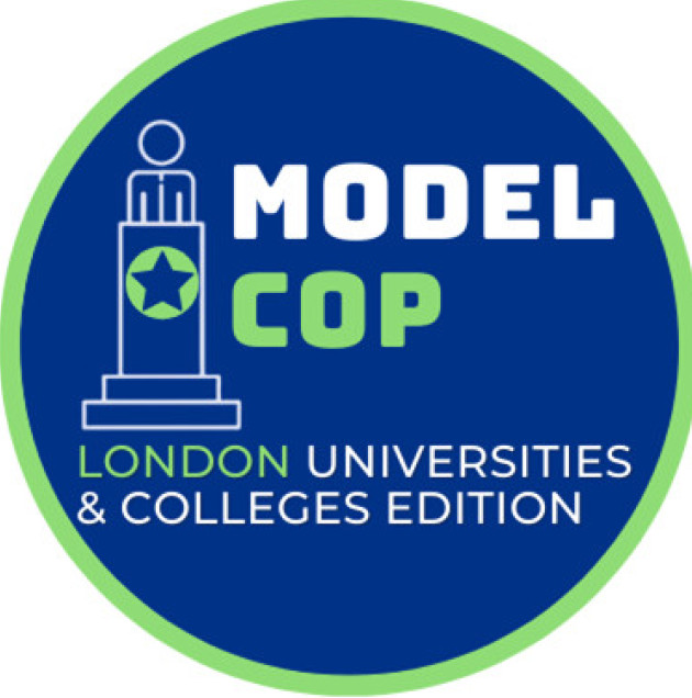 Logo reads: Model COP: London universities and colleges edition