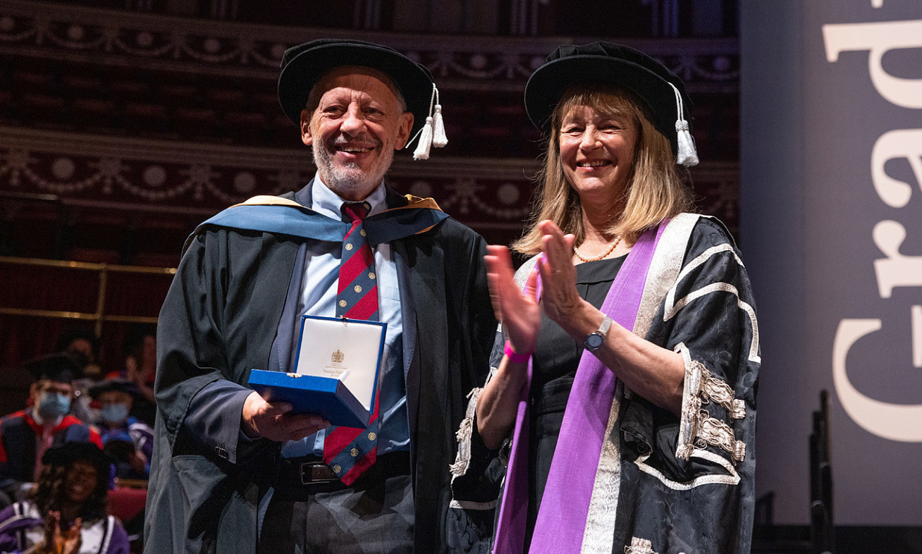 Professor Elio Riboli and Professor Alice Gast