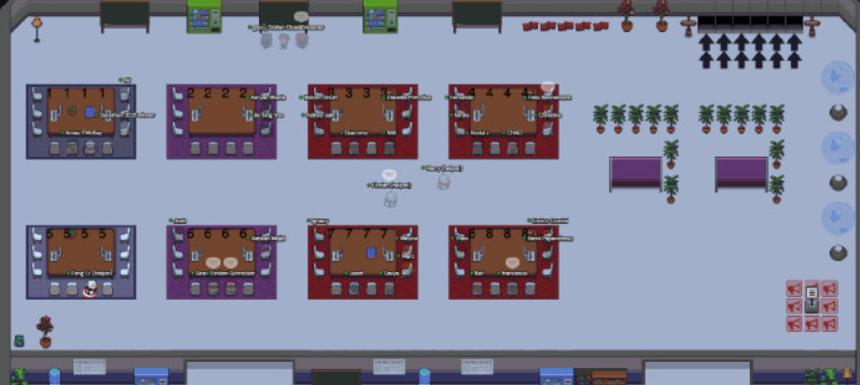 The virtual room where our Datathon participants worked on their ideas