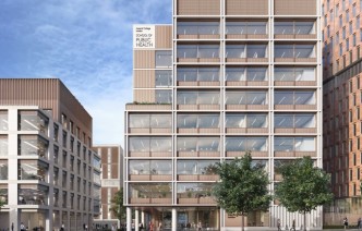 A computer illustration of the new School of Public Health at Imperial's White City campus