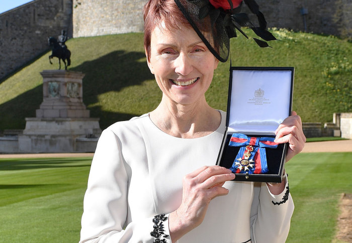 Helen Sharman with her CMG medal