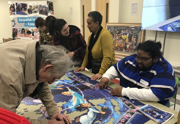 Local residents get stuck into the puzzle