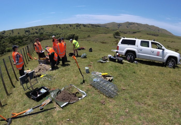 Students and staff members from ESE went to New Zealand to install 195 seismometers