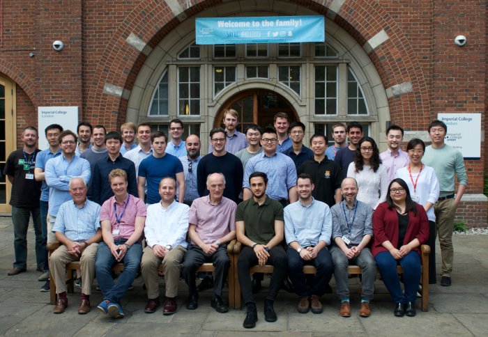 Dr Cegla (second from left, sitting) with the Non-Destructive Evaluation group