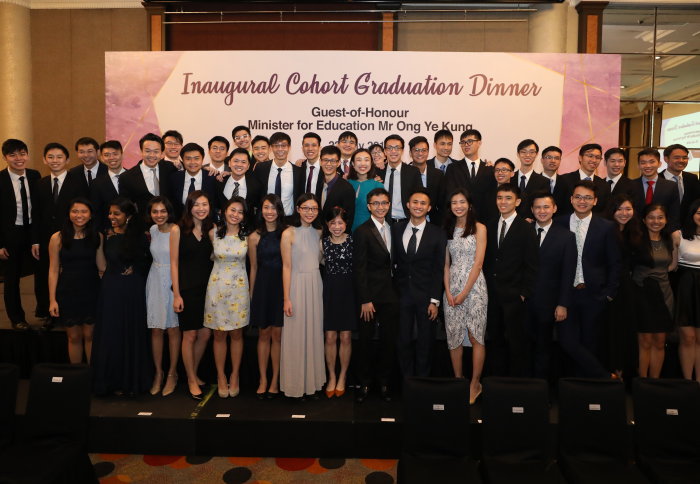 The first 52 graduands from LKCMedicine celebrating in Singapore on Sunday
