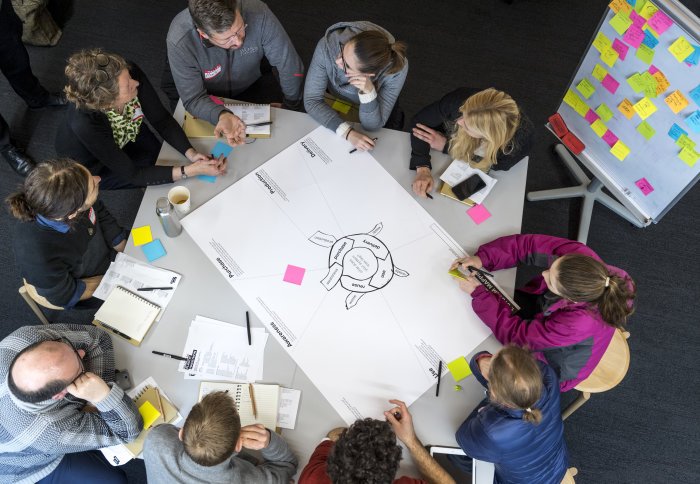 A team at the Plastic Hackathon at Imperial College London